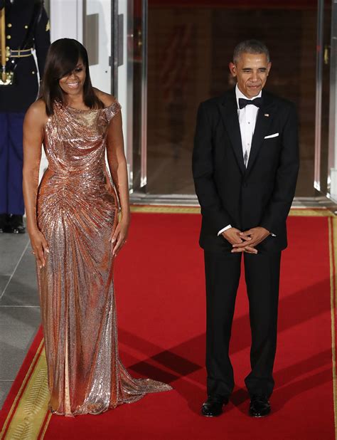 michelle obama vestito versace|michelle obama last state dinner.